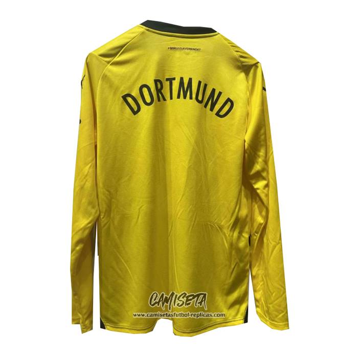Primera Camiseta Borussia Dortmund 2023-2024 Manga Larga